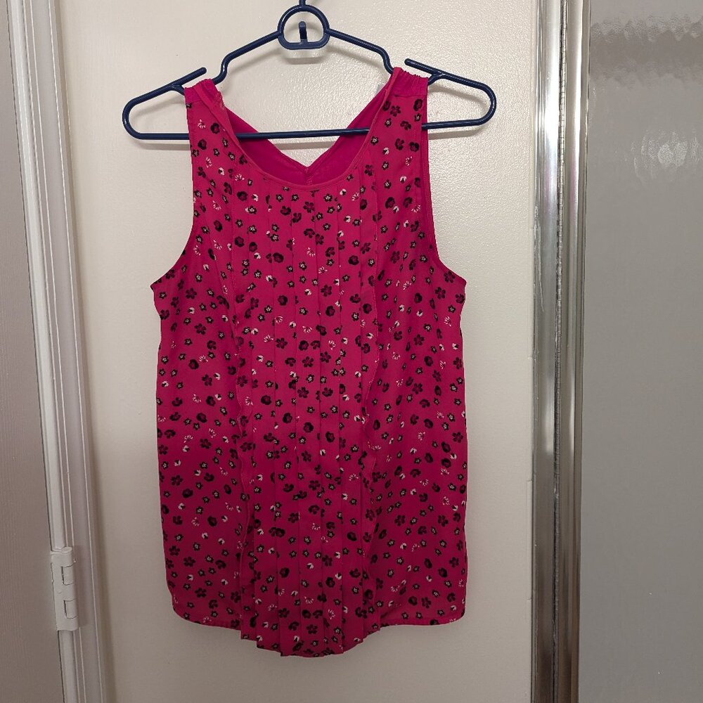 Pink floral tank top